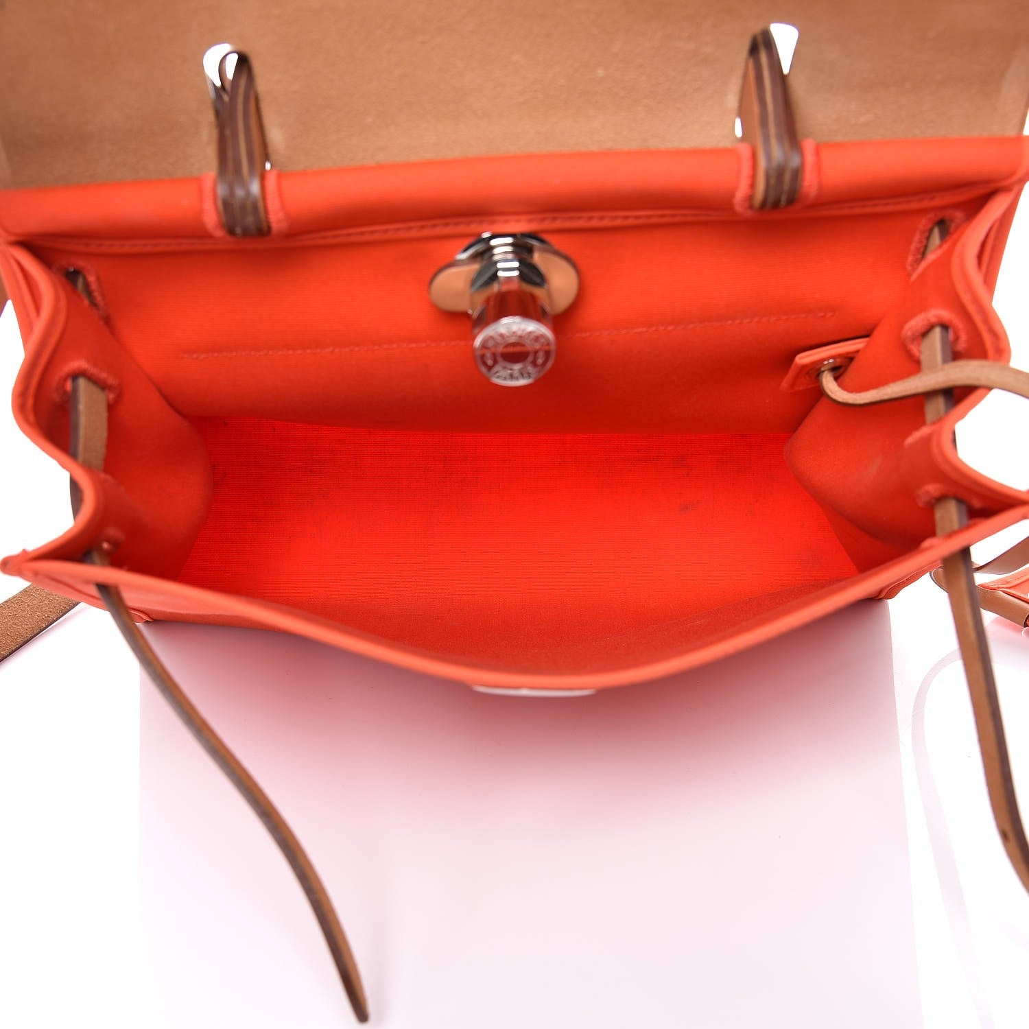 Hermes Vache Hunter Toile Herbag Zip 31 PM Orange 6 of 30