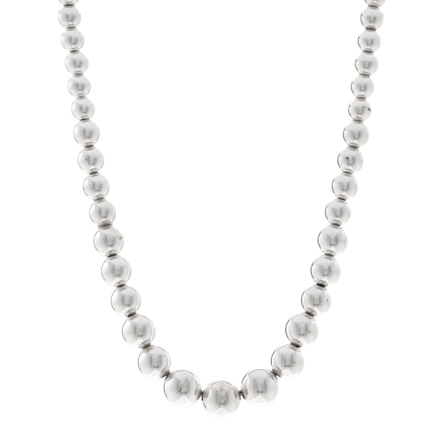Tiffany Sterling Silver HardWear Graduated Ball Necklace 1 of 4
