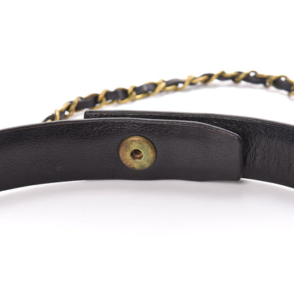 Chanel Calfskin Quilted CC Chain 31 Rue Cambon Medallion Belt 70 28 Black 5 of 8