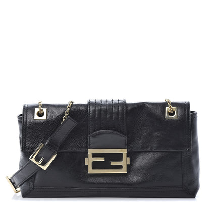 Fendi Vitello Acqua Maxi Baguette Bag Black 1 of 11
