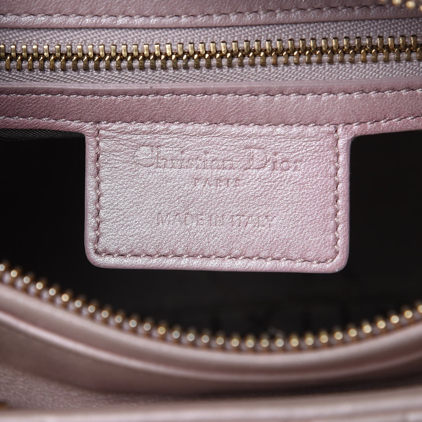 Pearly Lambskin Cannage Medium Lady Dior Lotus