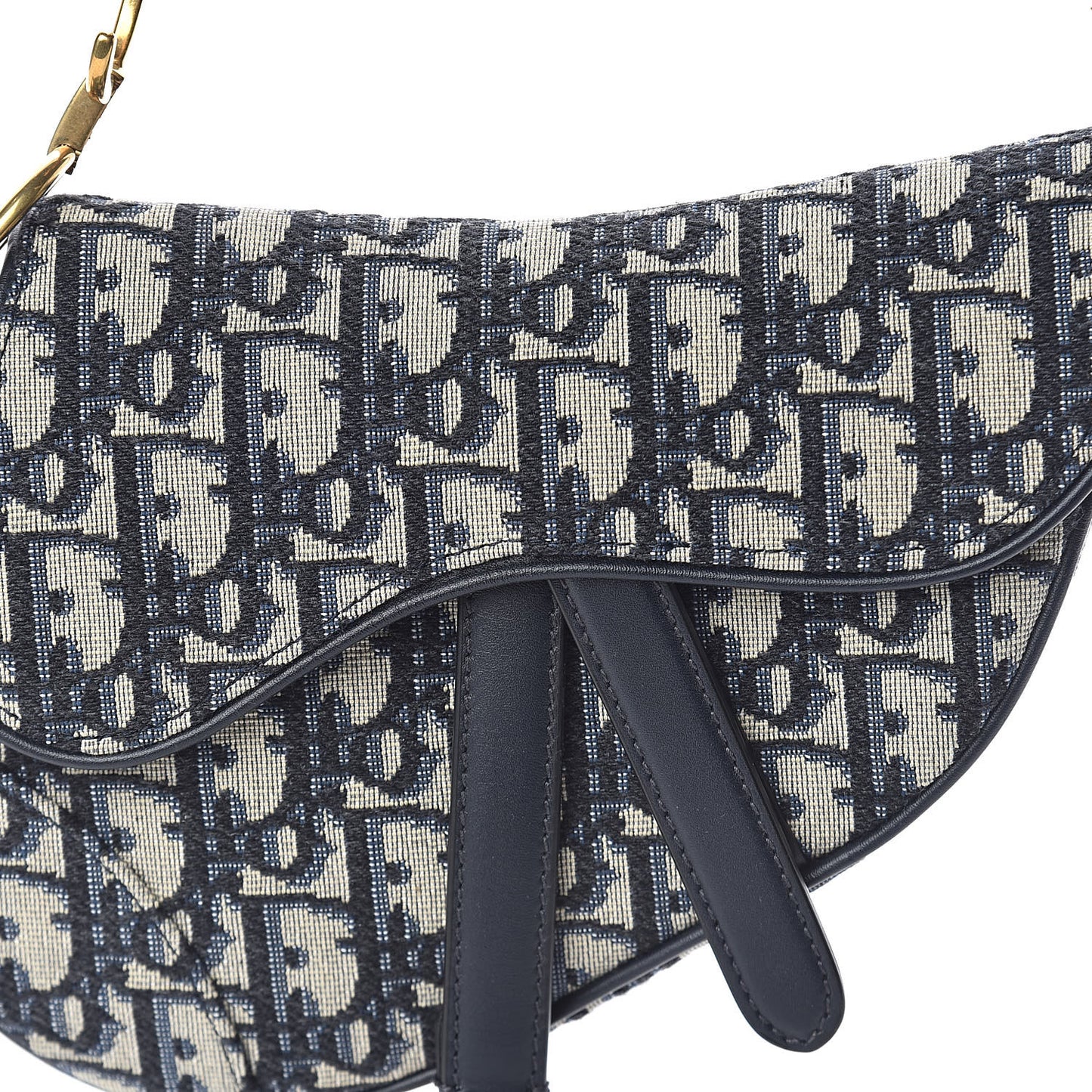 Oblique Mini Saddle Bag Blue