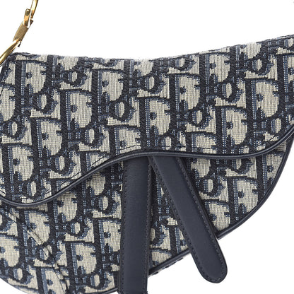 Christian Dior Oblique Mini Saddle Bag Blue 7 of 9