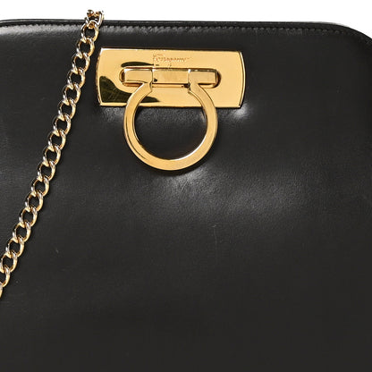 Salvatore Ferragamo Calfskin Diana Clutch Brown 7 of 12