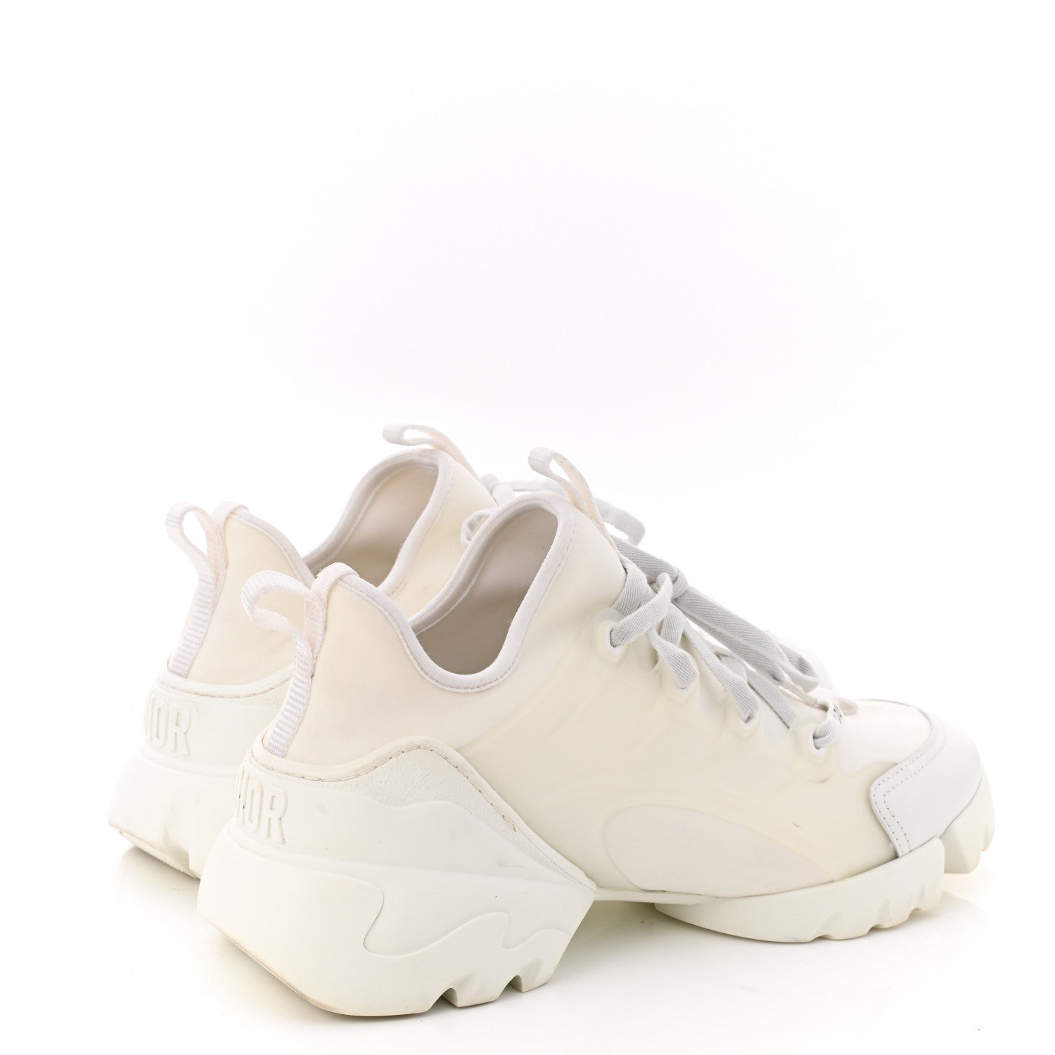 Christian Dior Technical Fabric Rubber Womens D-Connect Sneakers 39 White 4 of 10
