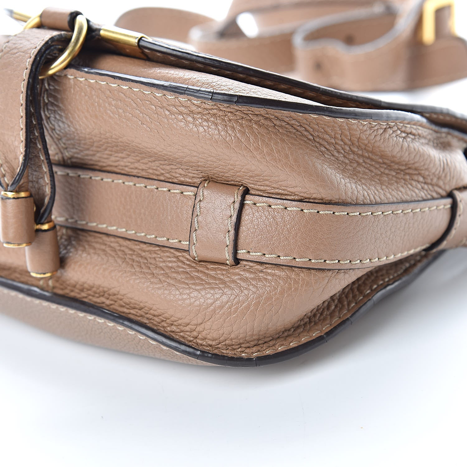 Chloe Calfskin Mini Marcie Round Crossbody Bag Nut 11 of 15