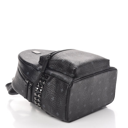 MCM Visetos Small Side Stud Stark Backpack Black 4 of 10