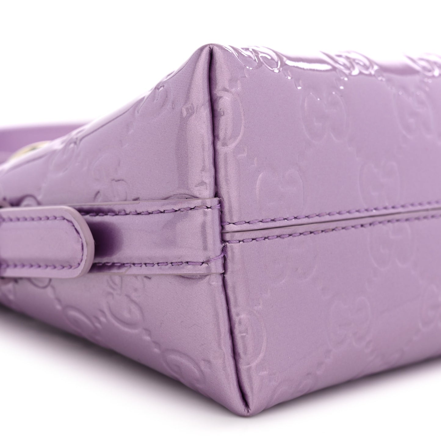 Shine Guccissima Emblem Small Shoulder Bag Lilac Haz