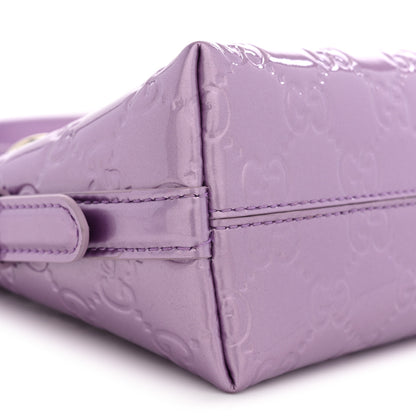Gucci Shine Guccissima Emblem Small Shoulder Bag Lilac Haz 9 of 10
