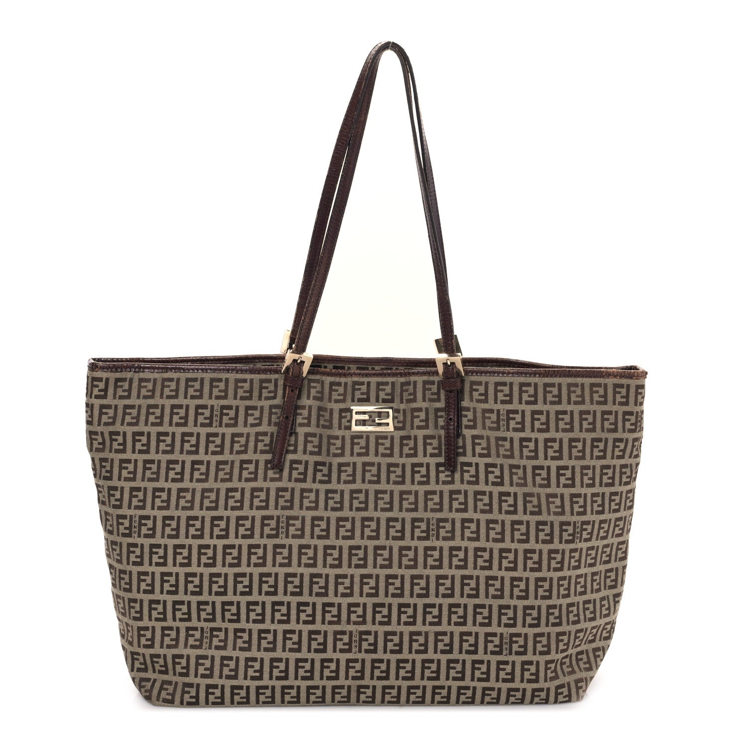 Fendi Zucchino Shopping Tote Tobacco Brown 1 of 9