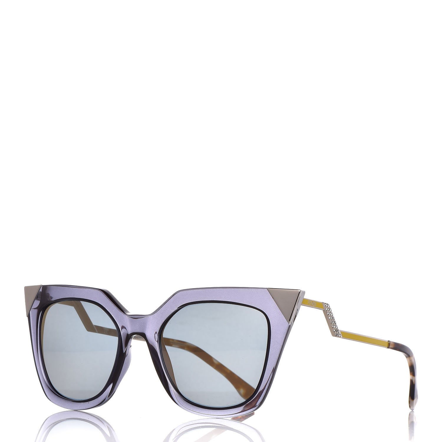 Fendi Cat Eye Iridia Sunglasses FF 0060/S Purple 1 of 7
