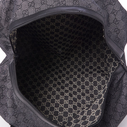 Gucci Denim Monogram Large Collapsible Carry On Duffle Black 7 of 7