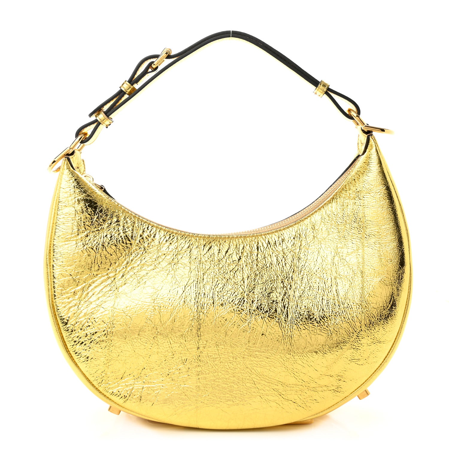 Fendi Rock Millenium Small Fendigraphy Hobo Gold 1 of 9