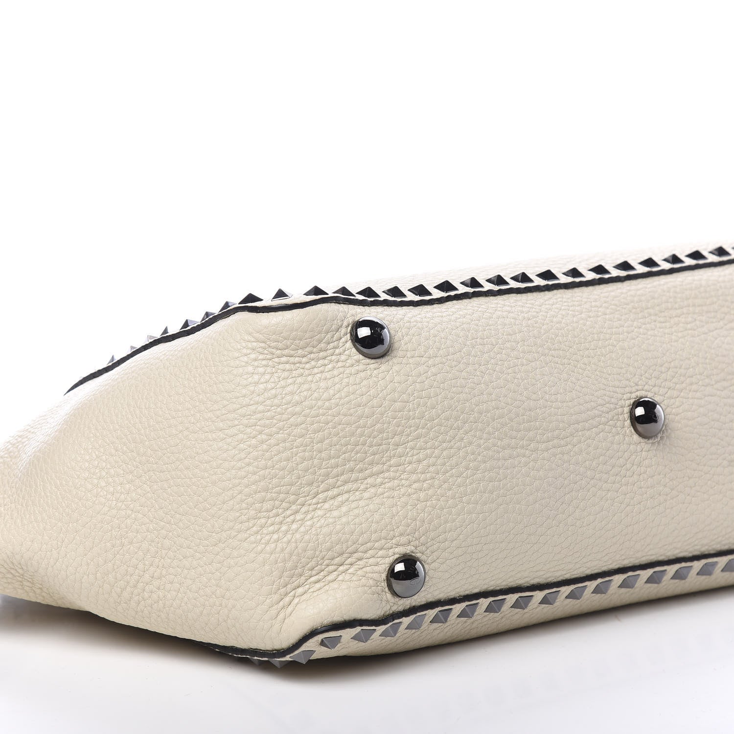 Valentino Garavani Alce Printed Calfskin Medium Rockstud Tote Light Ivory 7 of 9