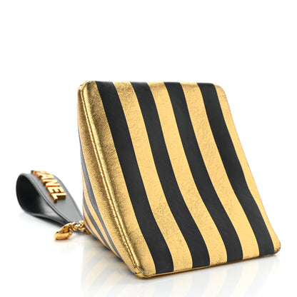 Chanel Metallic Lambskin CC Kheops Pyramid Bag Gold Black 4 of 7