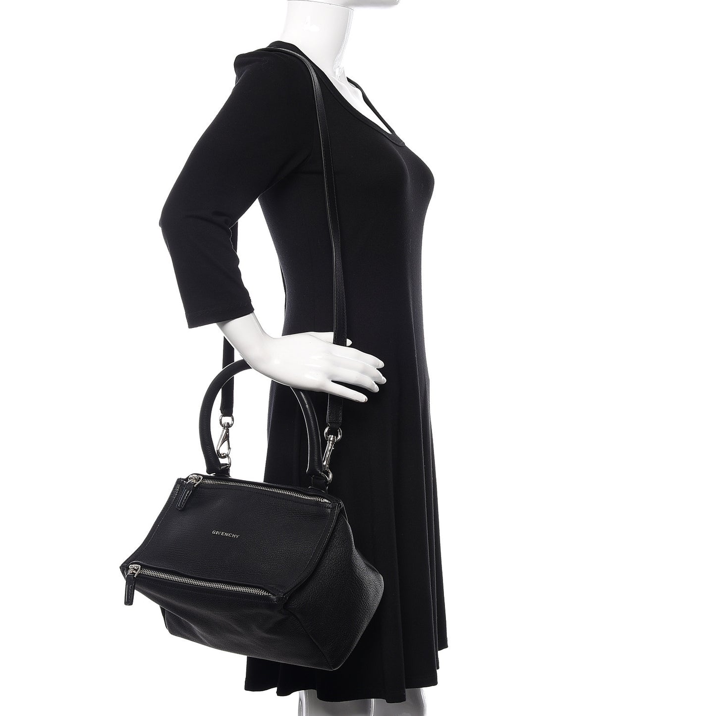 Sugar Goatskin Small Pandora Black