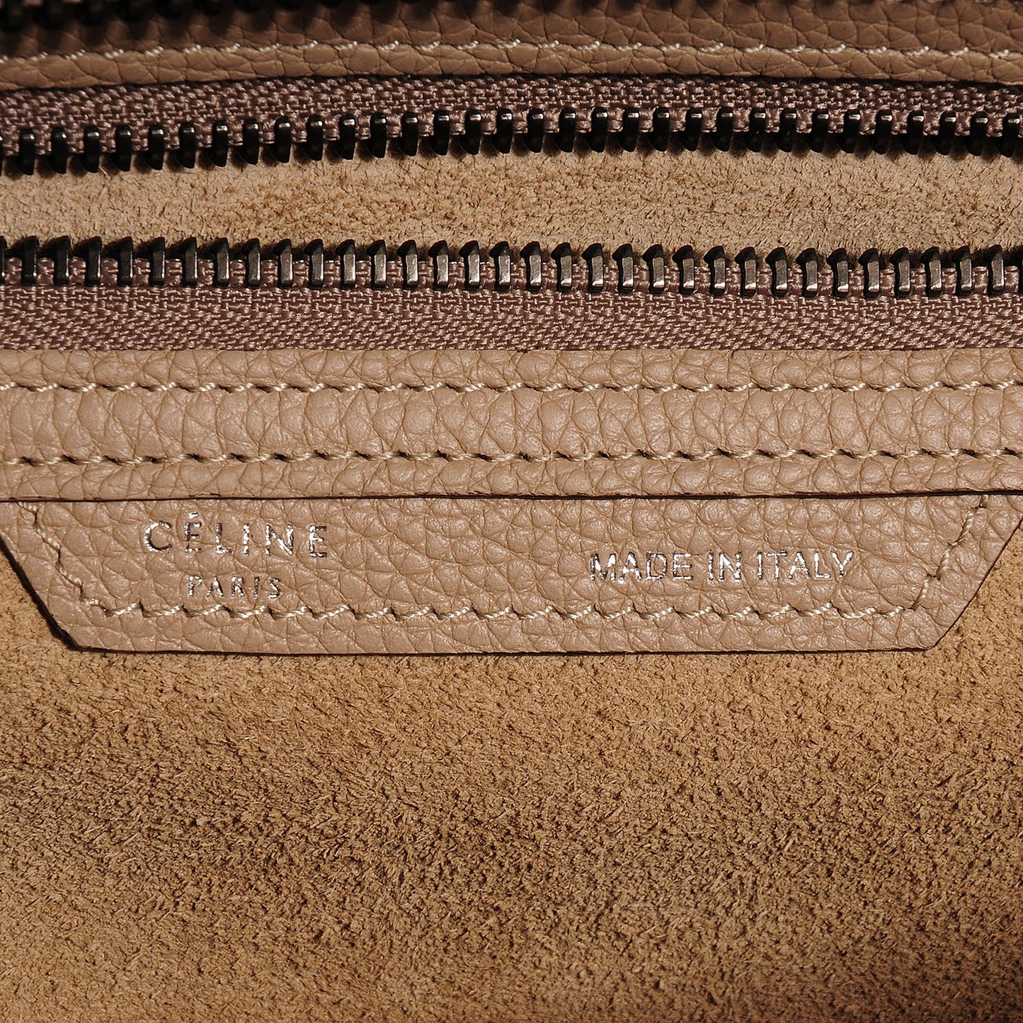 Drummed Calfskin Micro Luggage Dune
