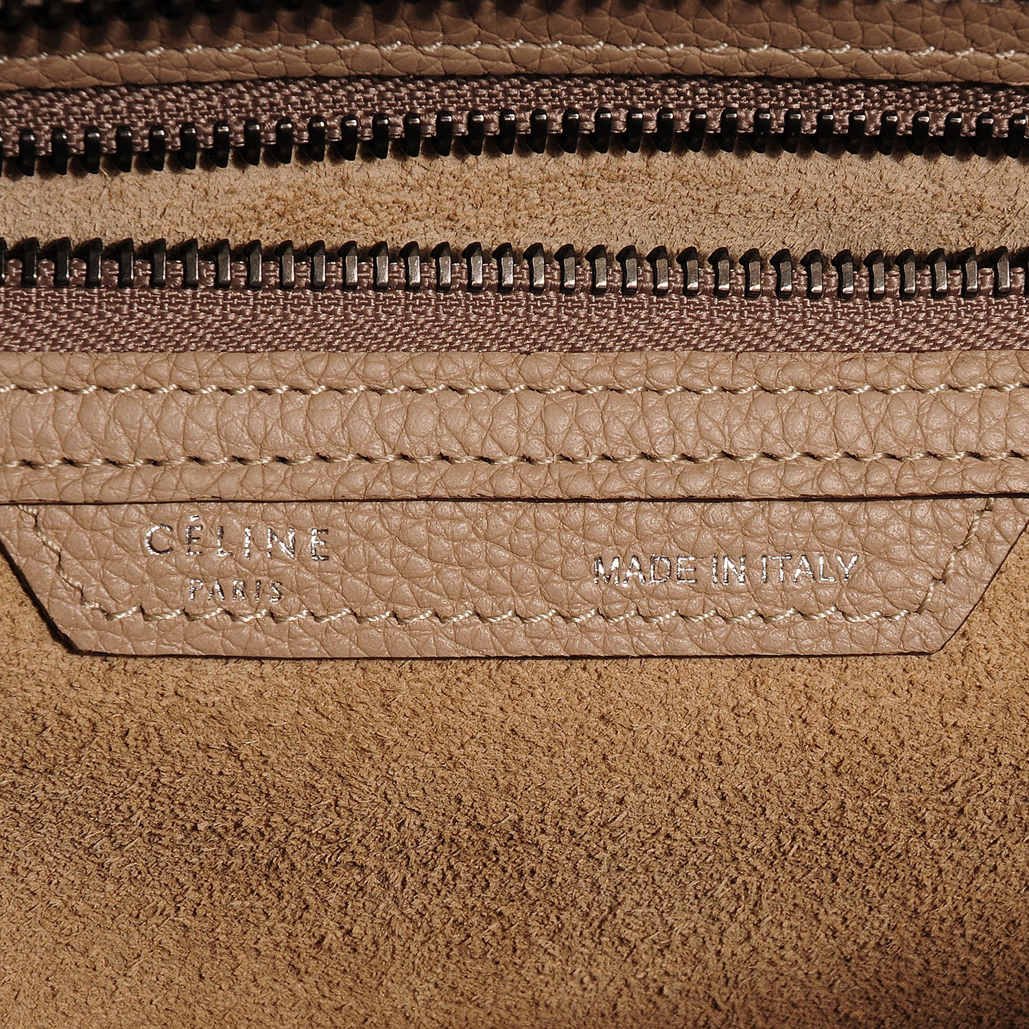 Celine Drummed Calfskin Micro Luggage Dune 7 of 8