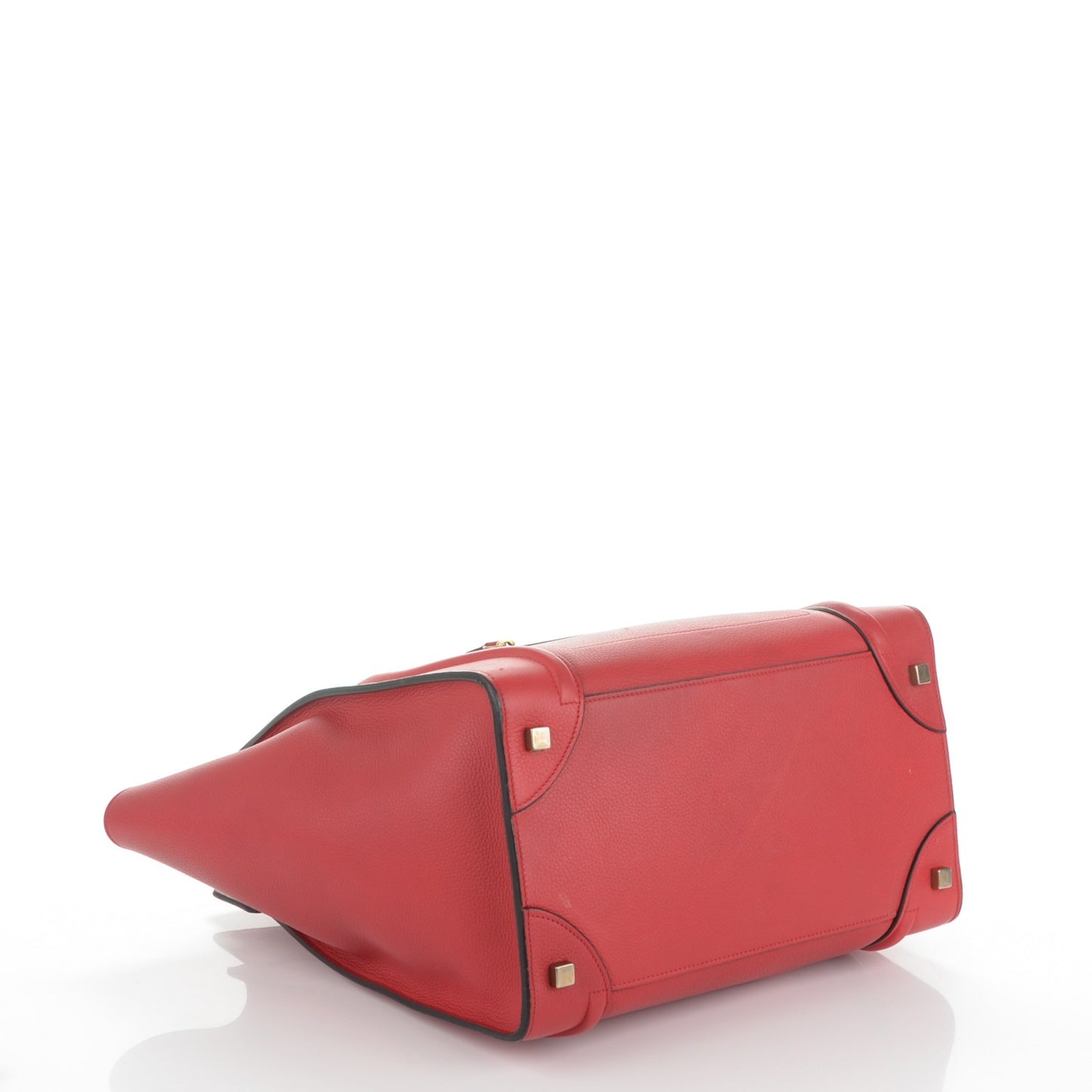 Drummed Calfskin Mini Luggage Coquelicot