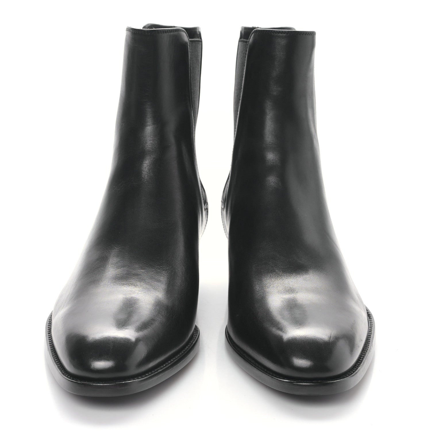Saint Laurent Calfskin Mens Wyatt Chelsea Boots 39 Black 2 of 9