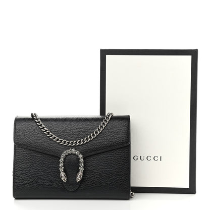 Gucci Calfskin Mini Dionysus Chain Wallet Black 13 of 13