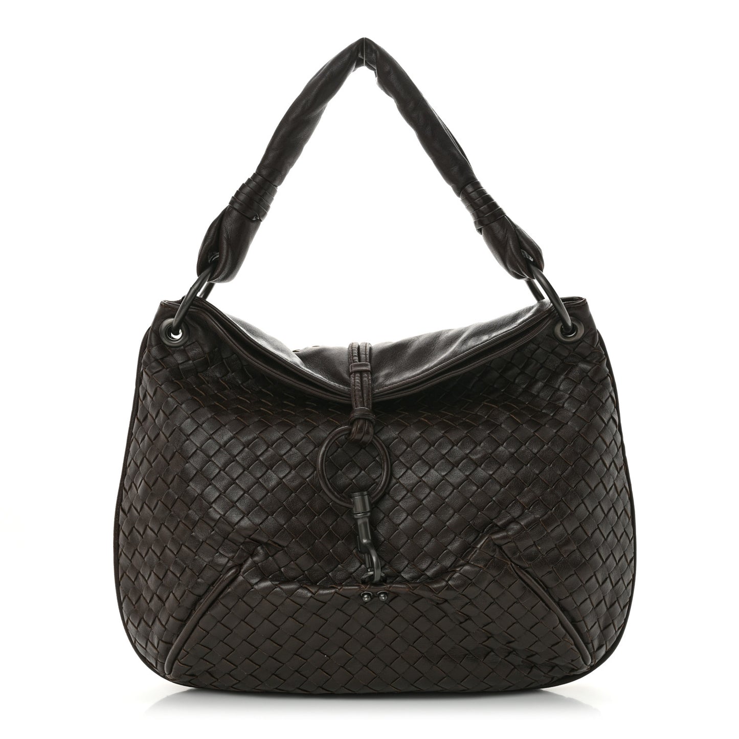 VENETA Nappa Intrecciato Hobo Ebano