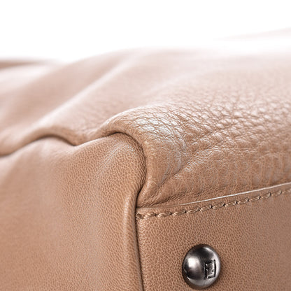 Fendi Goatskin Watersnake Large Peekaboo Iconic Satchel Taupe Phard 18 of 19