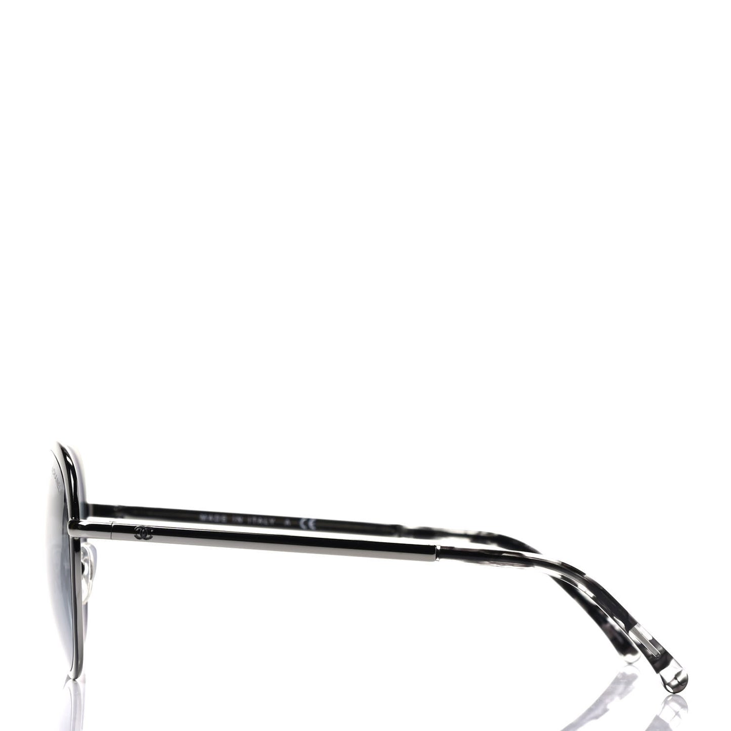 Round Spring Sunglasses 4206 Black Silver