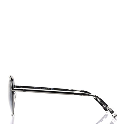 Chanel Round Spring Sunglasses 4206 Black Silver 3 of 8