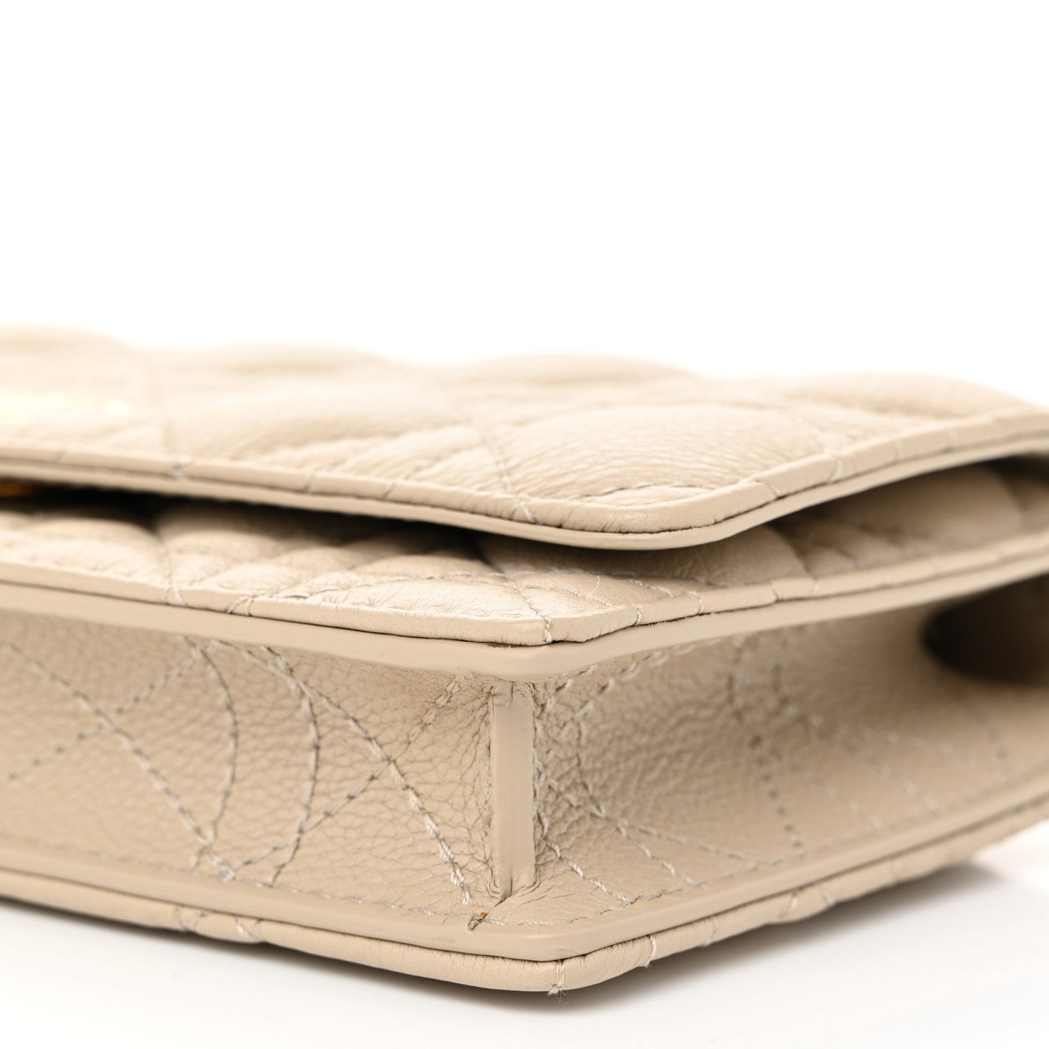 Christian Dior Supple Calfskin Caro Pouch with Chain Sand 10 of 12