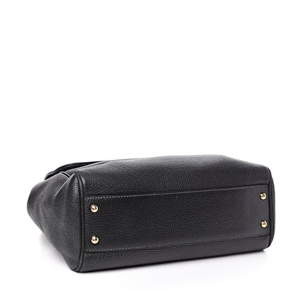 Dolce & Gabbana Grained Deerskin Medium Miss Sicily Satchel Black 4 of 15