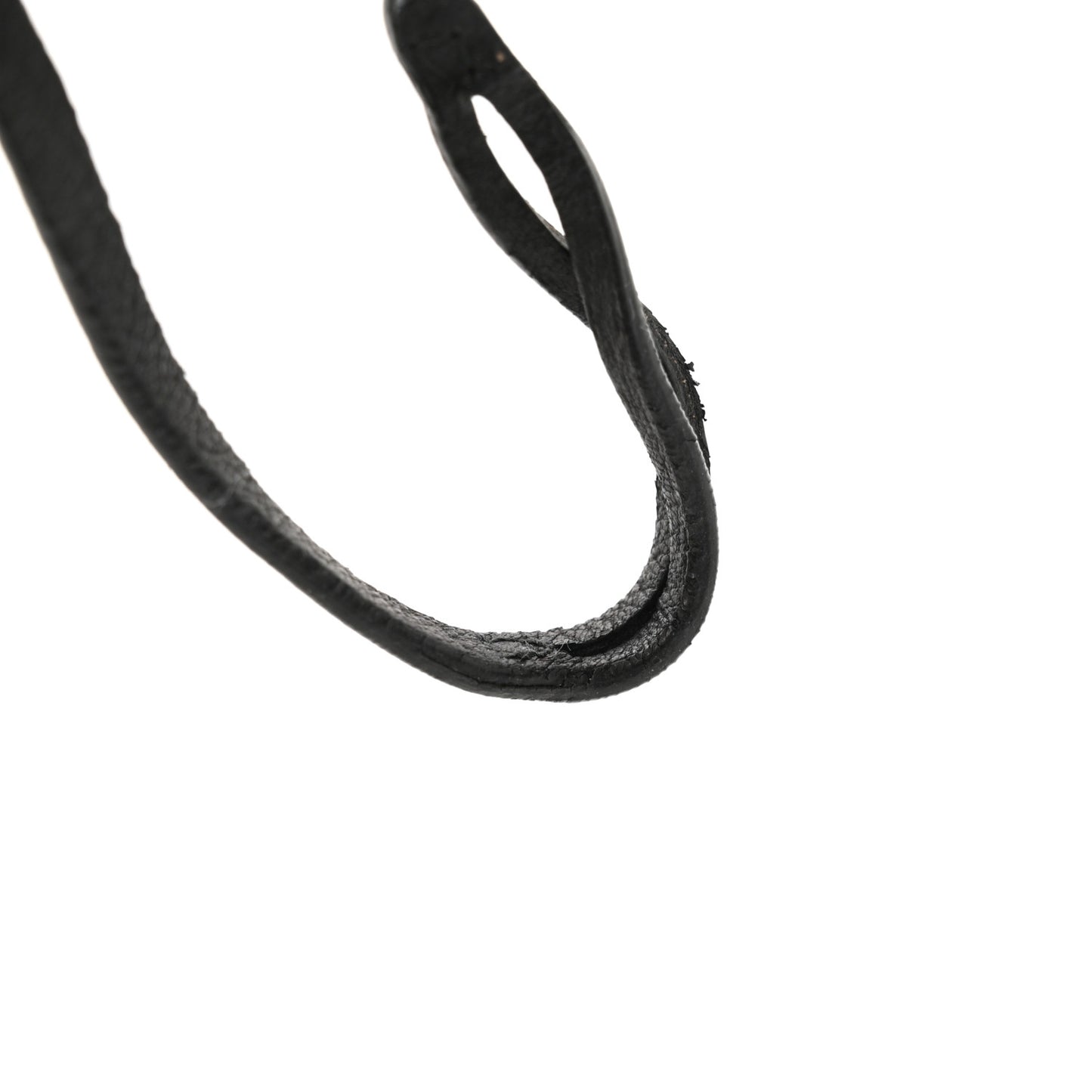 Glace Calf Pushlock Chain Shoulder Bag Black