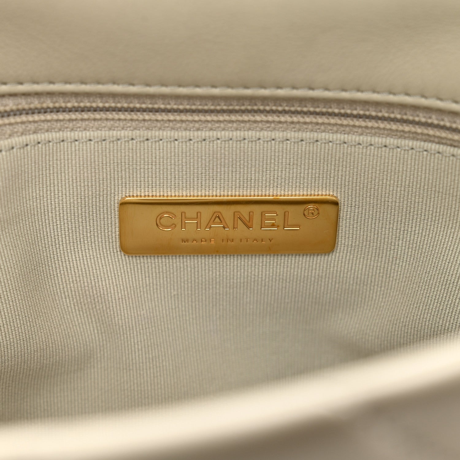 Chanel Lambskin Quilted Medium Chanel 19 Flap Light Grey 7 of 10