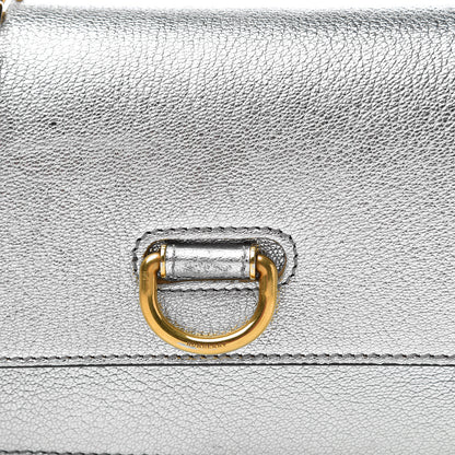 Burberry Metallic Hayes Goatskin D-Ring Mini Bag Silver 10 of 12