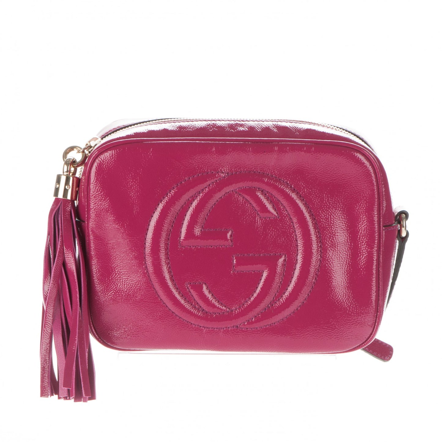 Soft Patent Small Soho Disco Bag Bright Bougainvillea