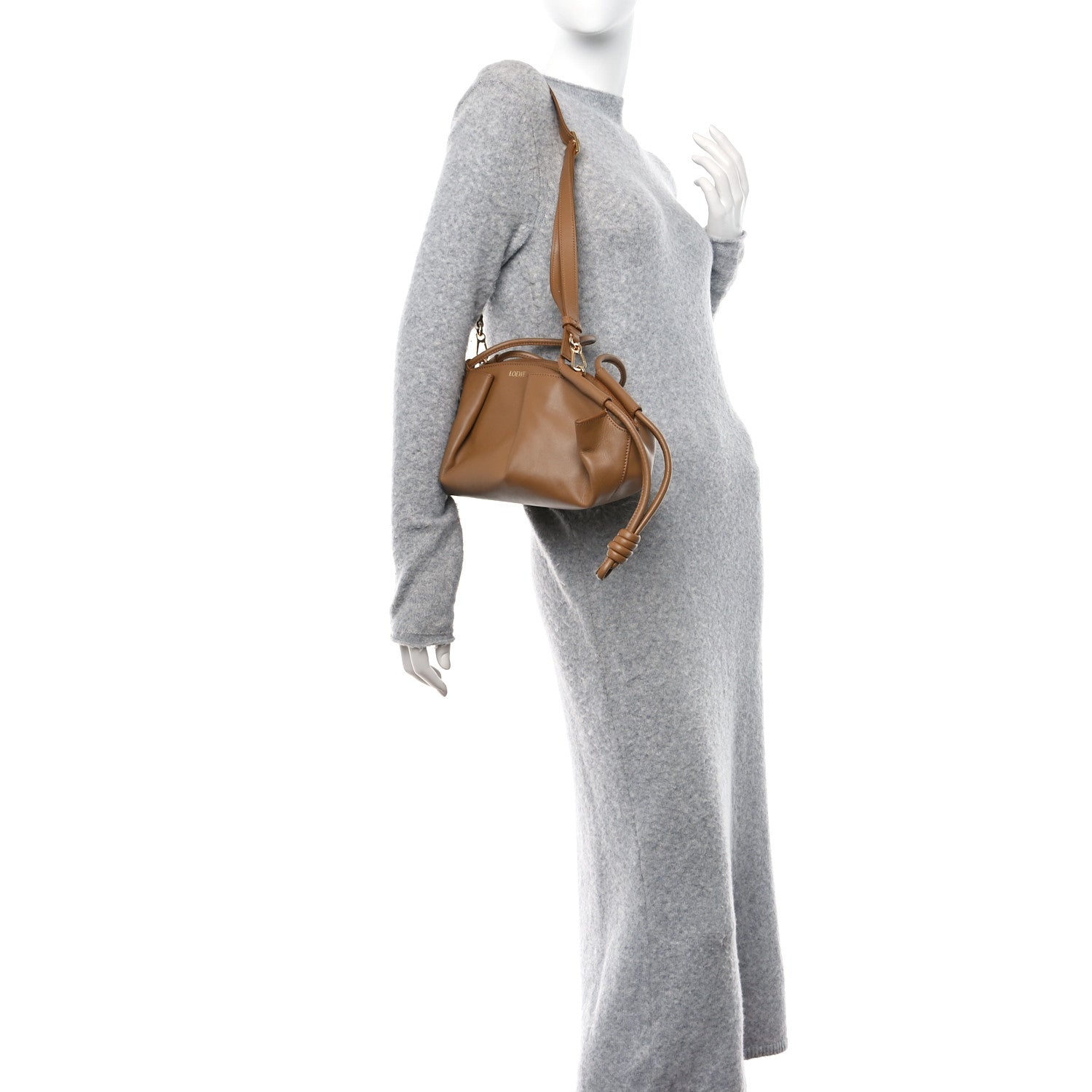 Loewe Shiny Nappa Calfskin Paseo Bag Oak 2 of 9
