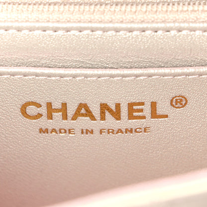 Chanel Iridescent Lambskin Quilted Mini Rectangular Flap Ivory 6 of 11