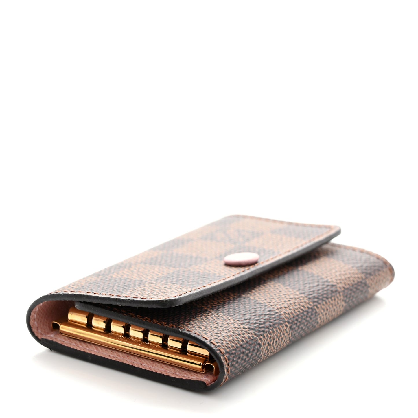 Damier Ebene Multicles 6 Key Holder Rose Ballerine
