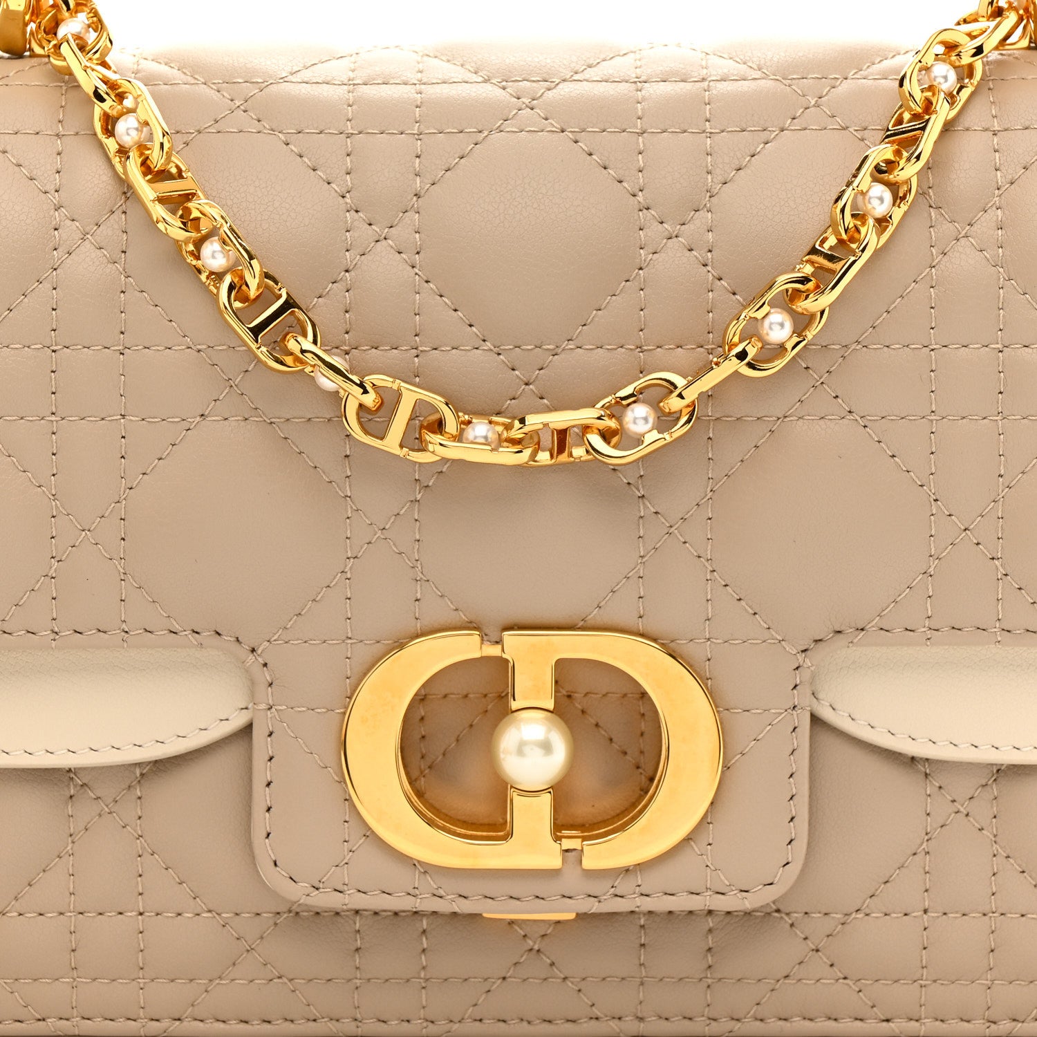 Christian Dior Lambskin Cannage Small Jolie Top Handle Bag Powder Beige Latte 8 of 10