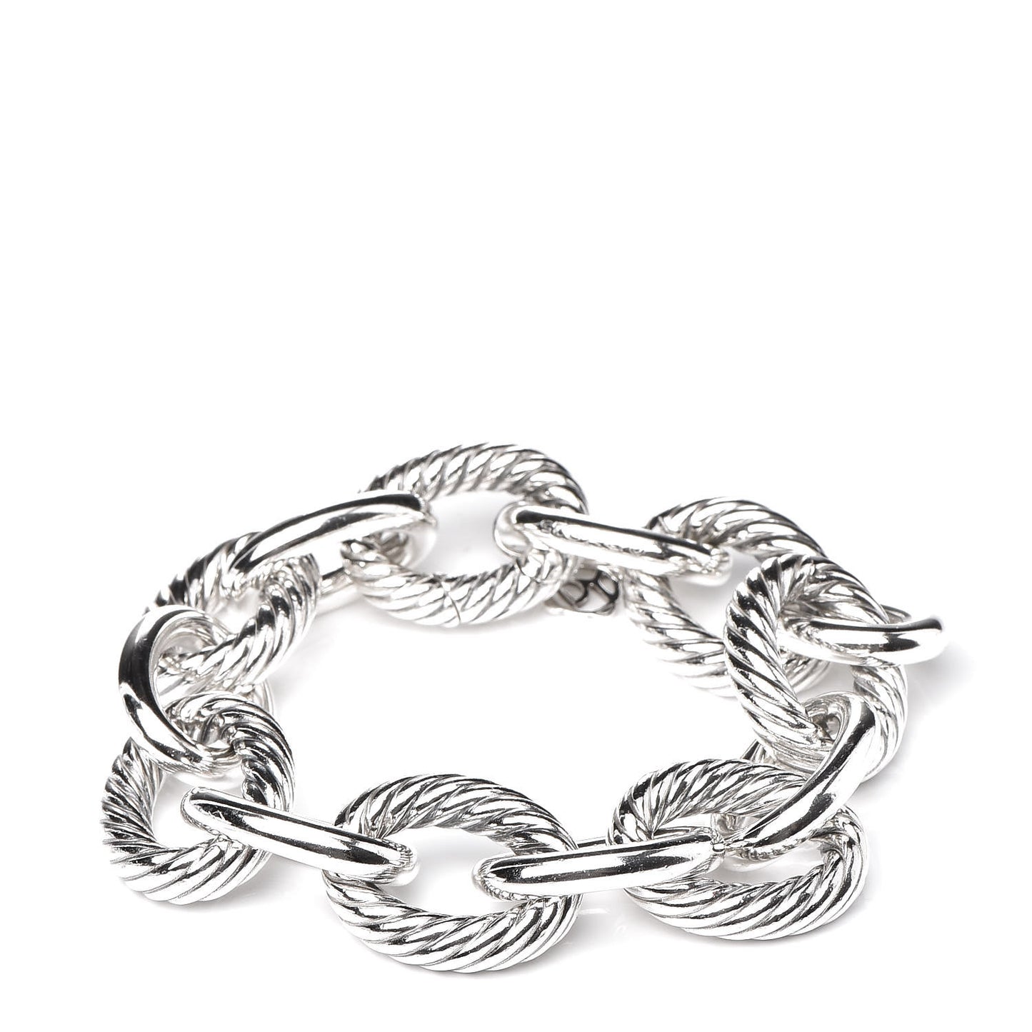 Sterling Silver 17mm Extra Large Oval Link Bracelet