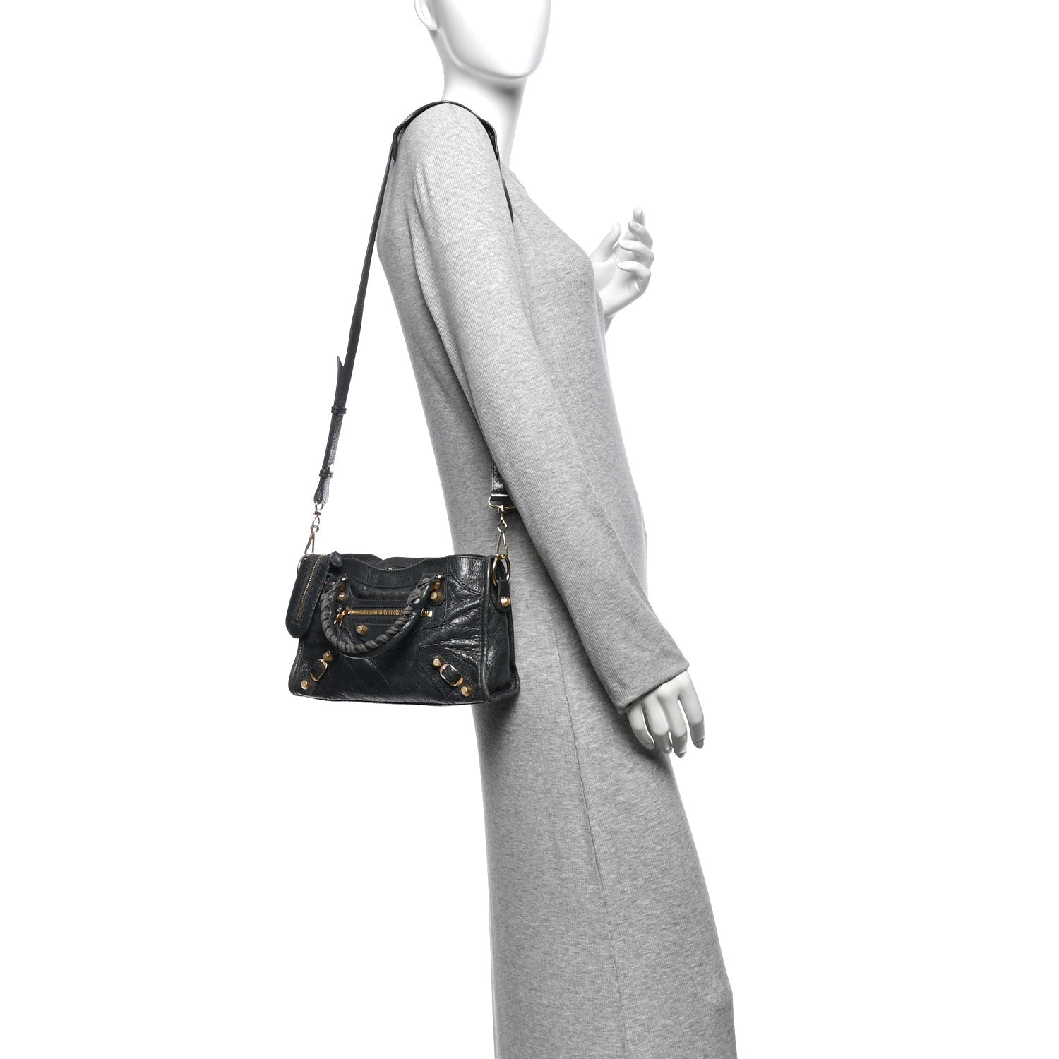 Balenciaga Agneau Giant 12 Gold Hardware Mini City Anthracite Anthracite 2 of 14