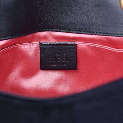 Gucci Velvet Matelasse Mini GG Marmont Shoulder Bag Black 6 of 15