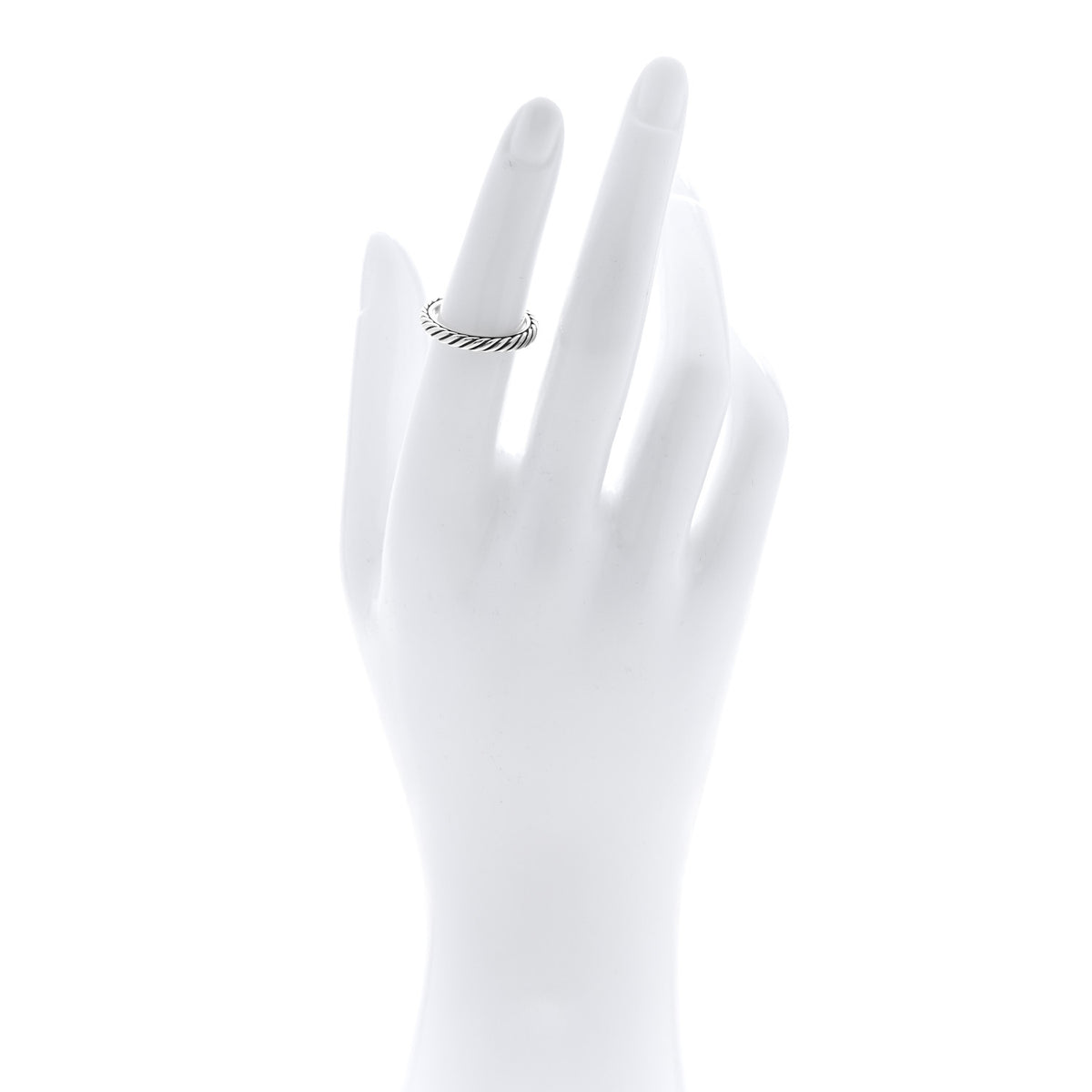 David Yurman Sterling Silver Cable Classics Band Ring 50 5.5 2 of 4