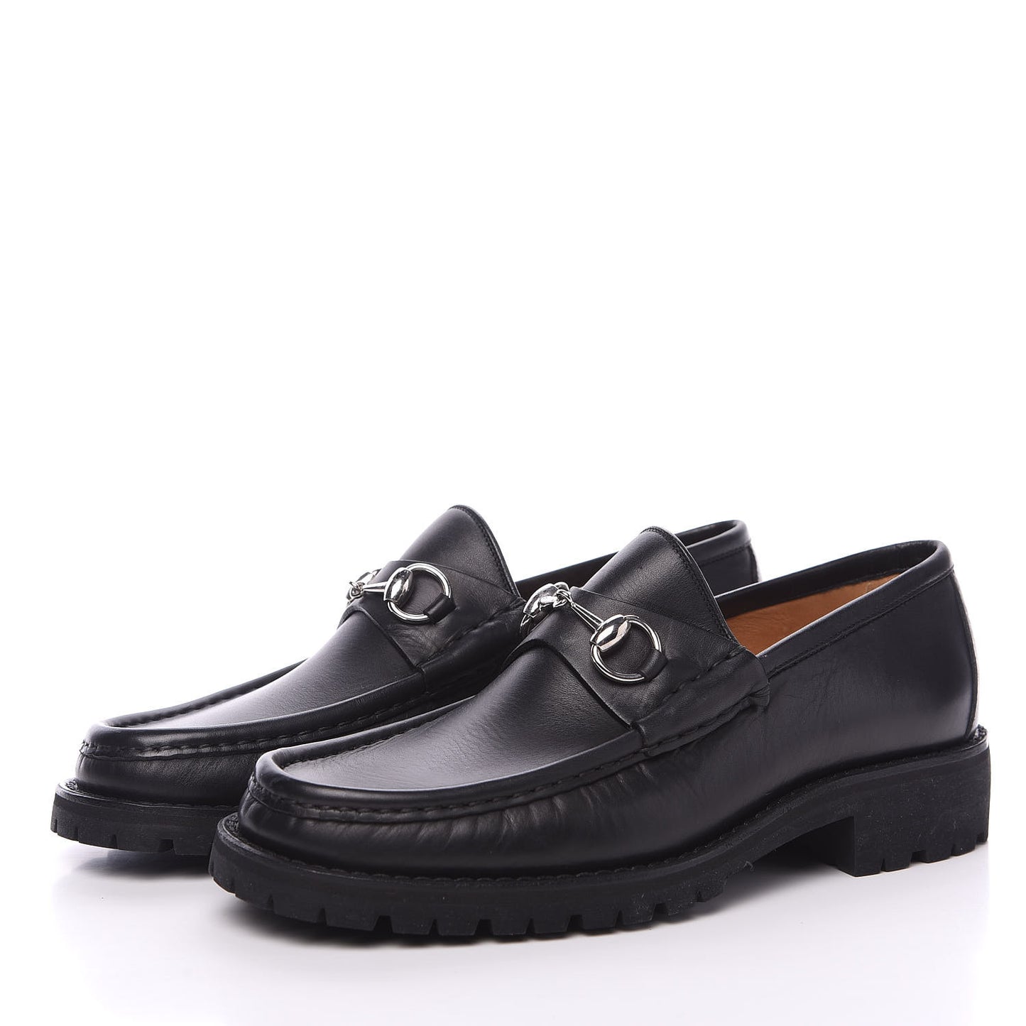 Laredo Calfskin Mens Horsebit Loafers 7 Black
