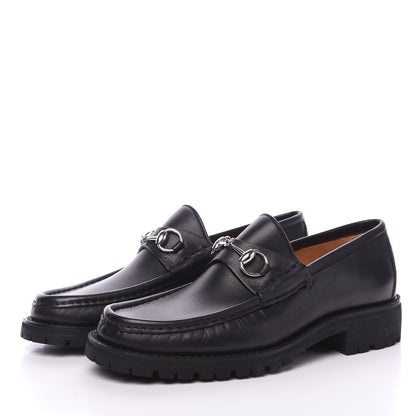 Gucci Laredo Calfskin Mens Horsebit Loafers 7 Black 3 of 10