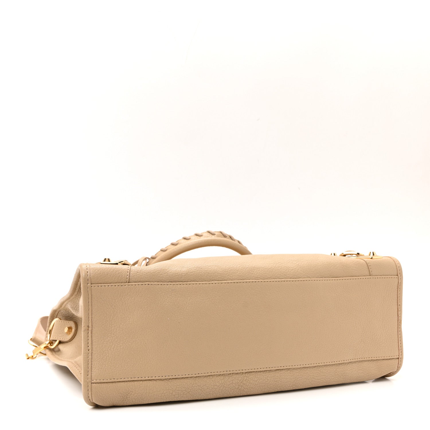 Balenciaga Shiny Goatskin Gold Metallic Edge Hardware City Beige Sahara 6 of 17