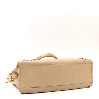 Balenciaga Shiny Goatskin Gold Metallic Edge Hardware City Beige Sahara 6 of 17