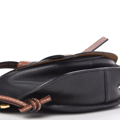 Loewe Grained Calfskin Small Gate Crossbody Bag Pecan Black 6 of 9