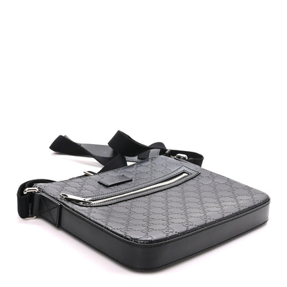 Gucci Guccissima Signature Small Messenger Bag Black 4 of 10