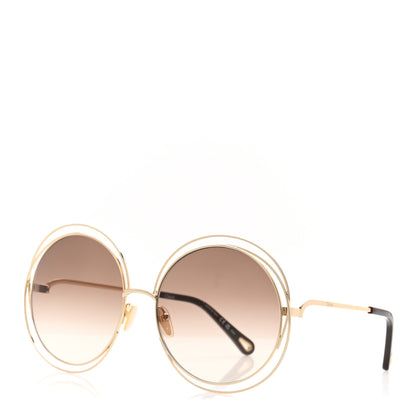 Chloe Metal Oversized Round Sunglasses CH0045S Gold 1 of 7